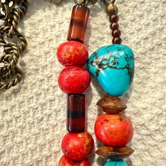 Rare Bird Necklace with Turquoise Star & Leather Tassel 🌵 - Picture 8 of 12